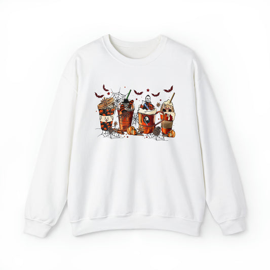Halloween Coffee Lover Sweatshirt Unisex Heavy Blend™ Crewneck Sweatshirt