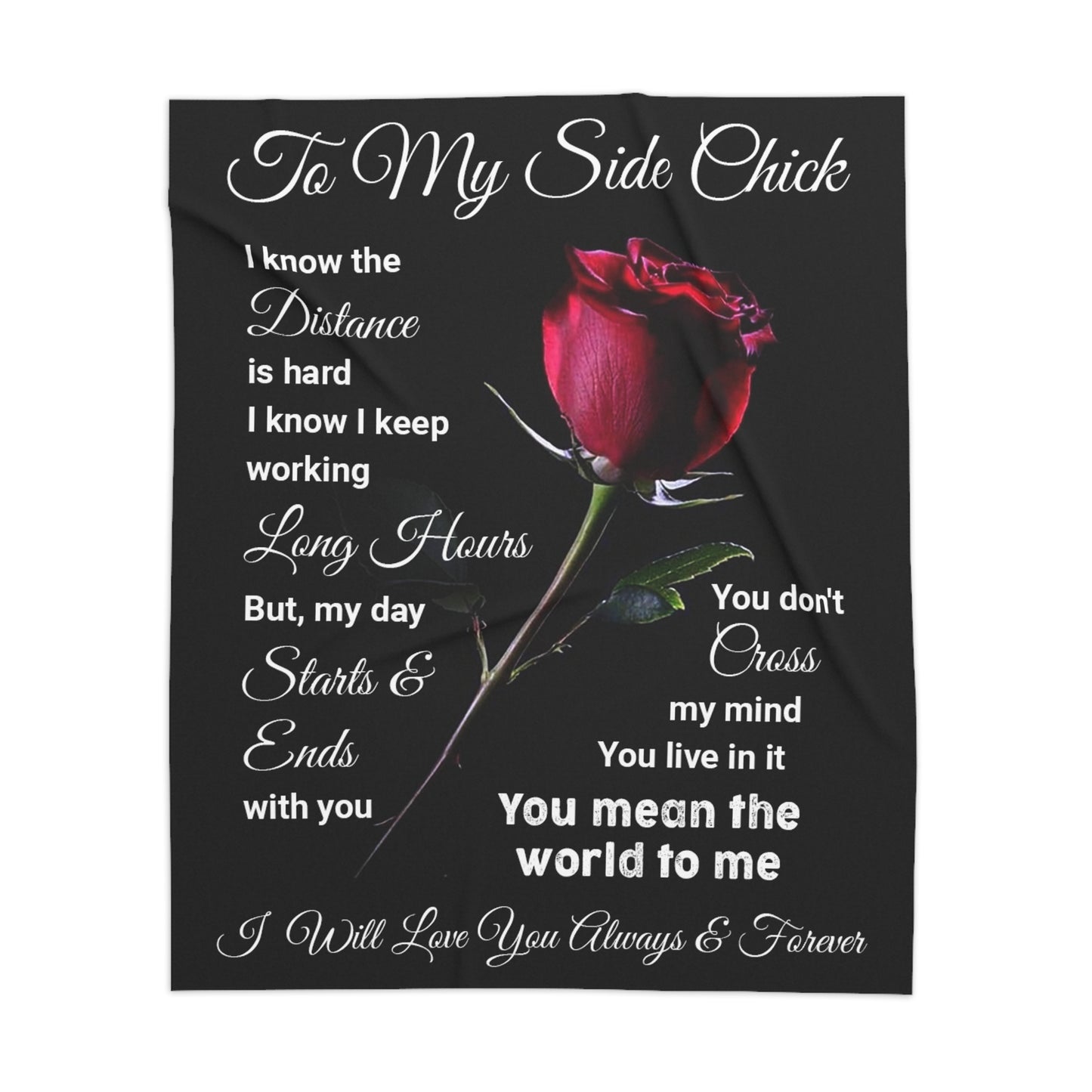 To My Side Chick Sherpa Blanket