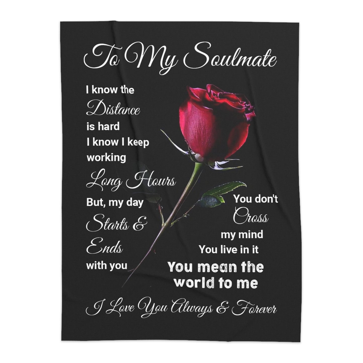 To My Soulmate Personalized Sherpa Blanket