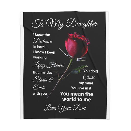 To My Daughter I Know The Distance Is Hard Sherpa Blanket