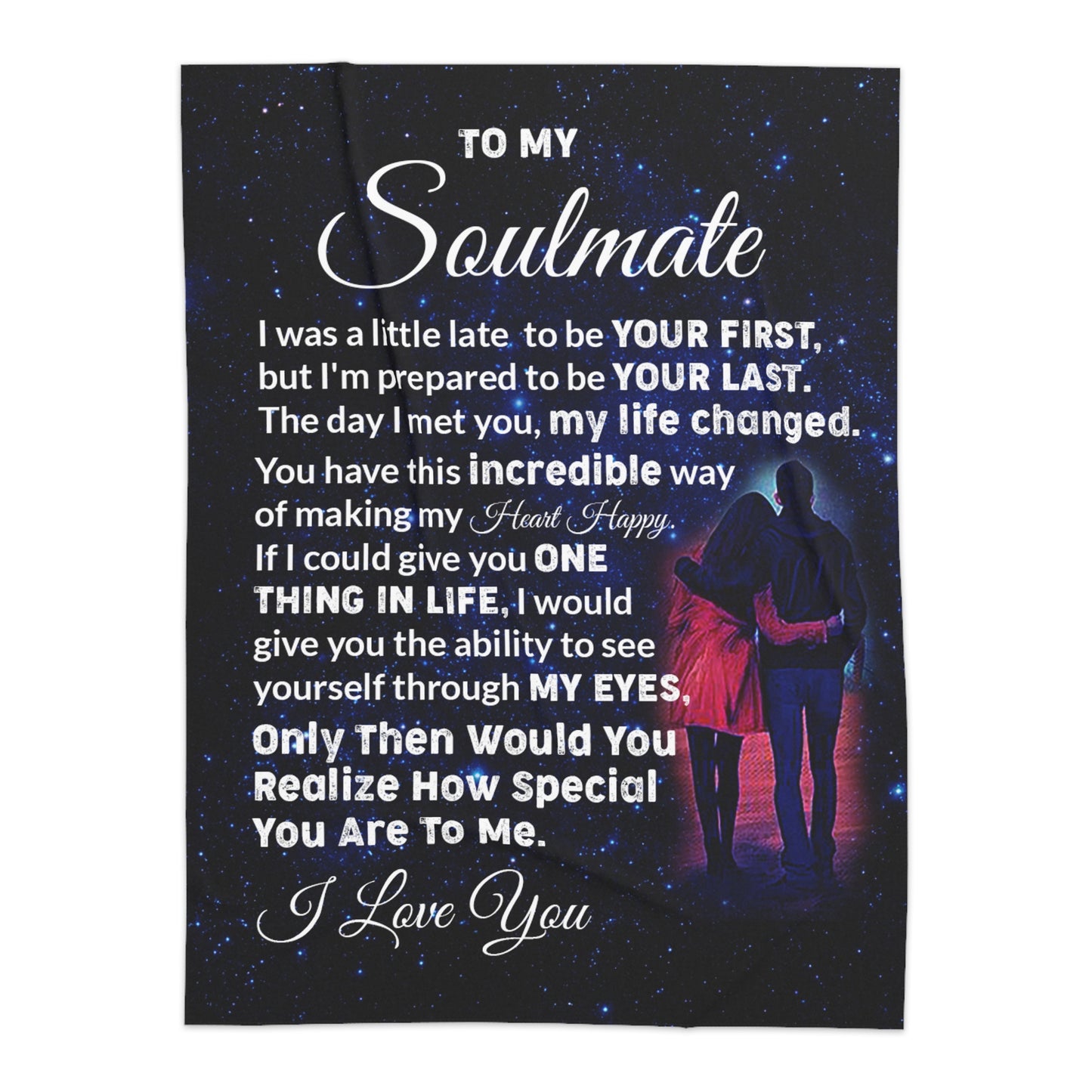 To My Soulmate Personalized Sherpa Blanket 50" x 60"