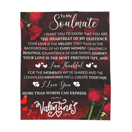 To My Soulmate I Love You More Than Word Can Express Sherpa Blanket
