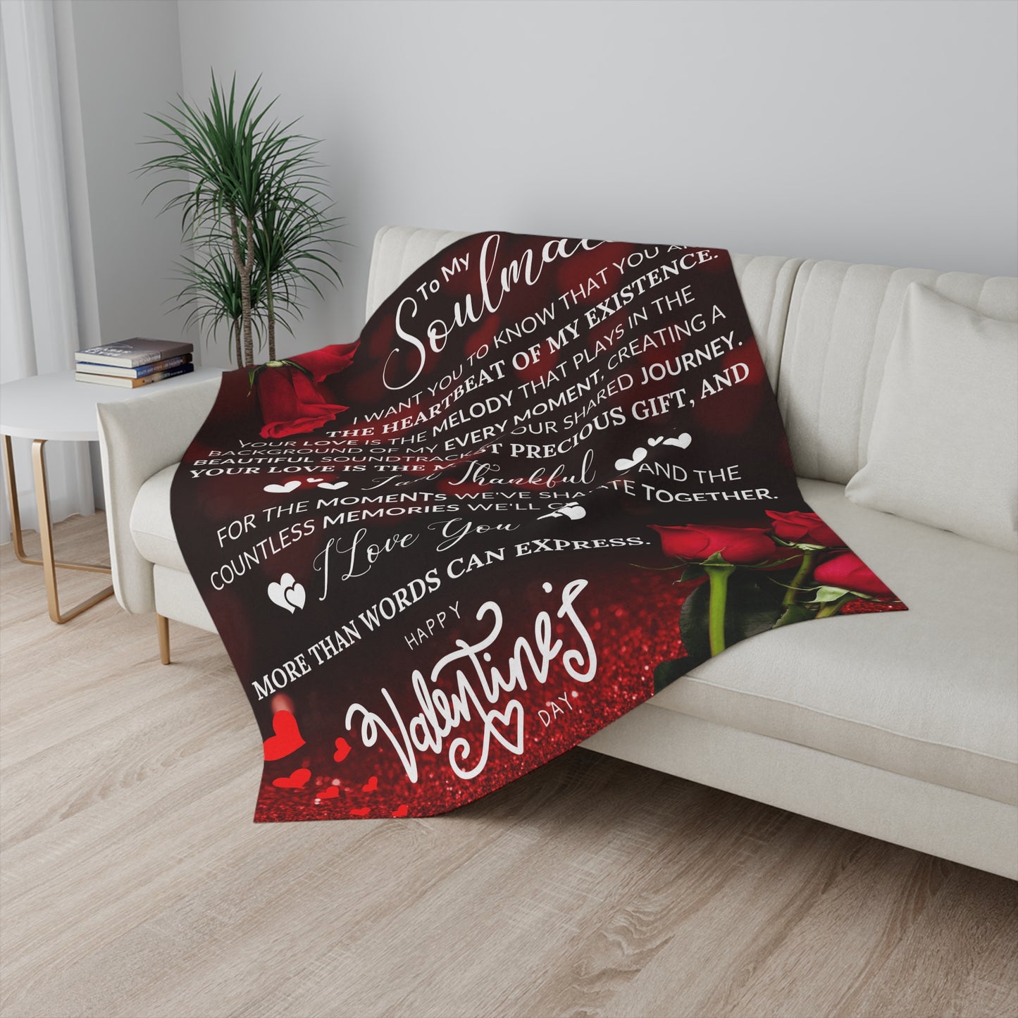 To My Soulmate I Love You More Than Word Can Express Sherpa Blanket