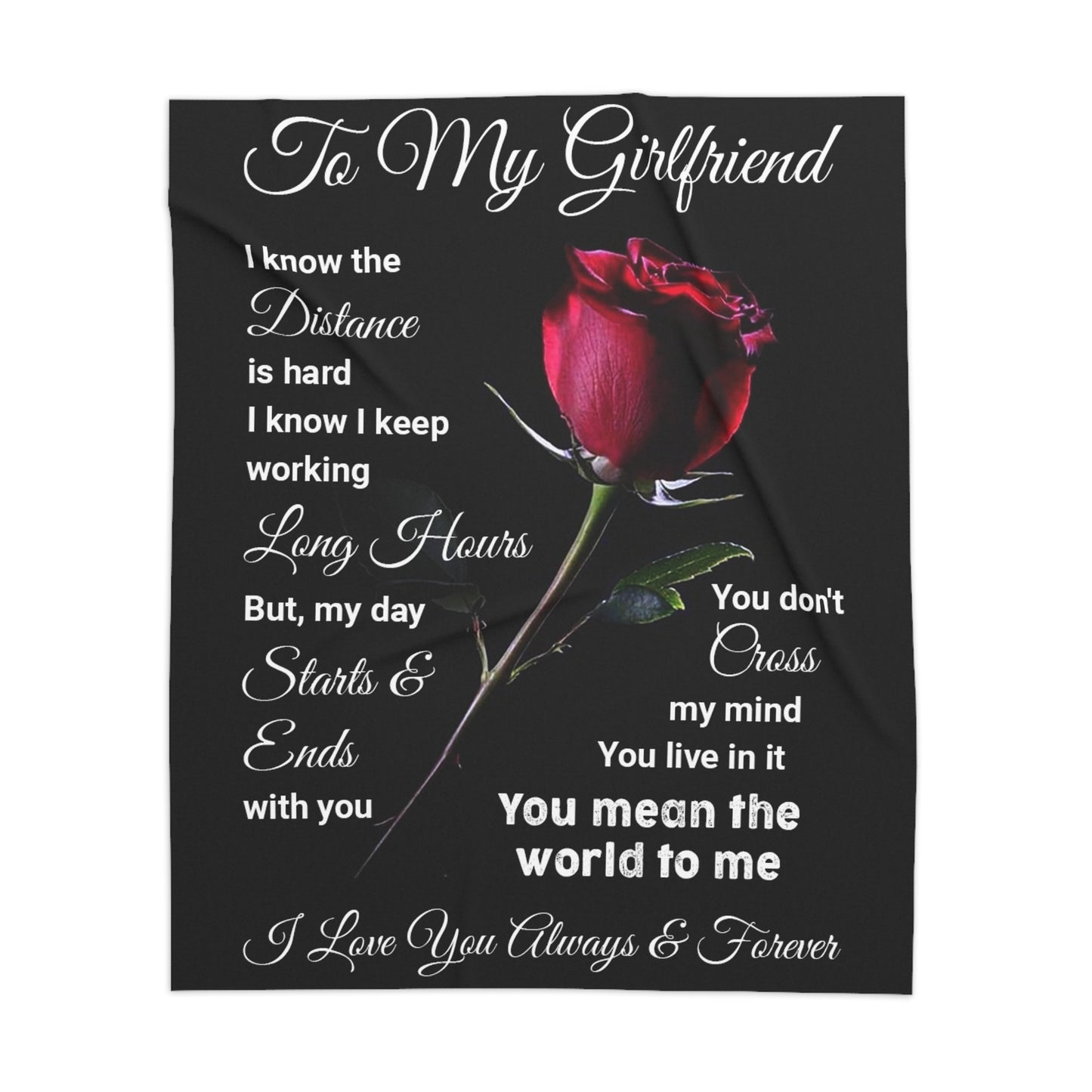 To My Girlfriend Sherpa Blanket