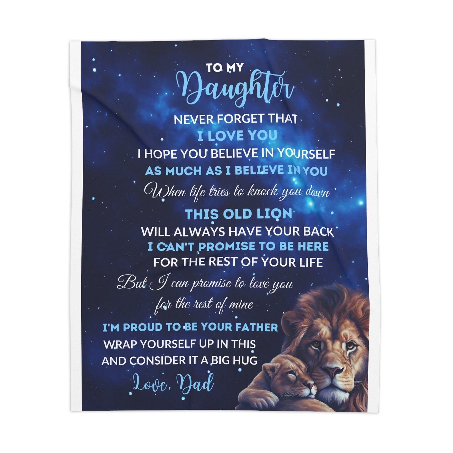 To My Daughter Never Forget That I Love You Sherpa Blanket
