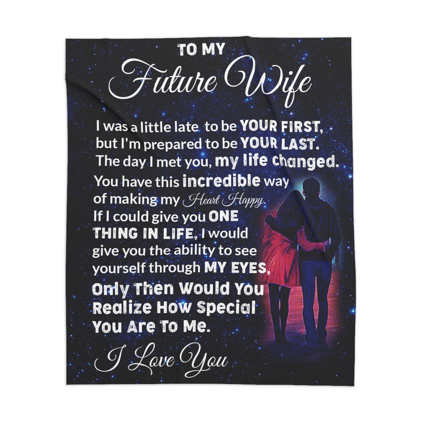 To My Future Wife Personalized Sherpa Blanket