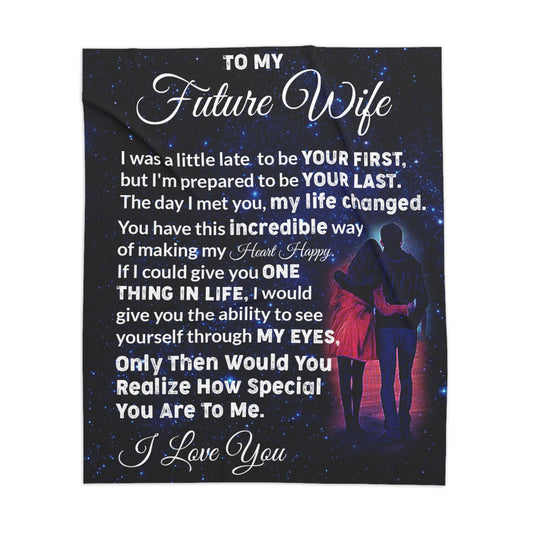 To My Future Wife Personalized Sherpa Blanket
