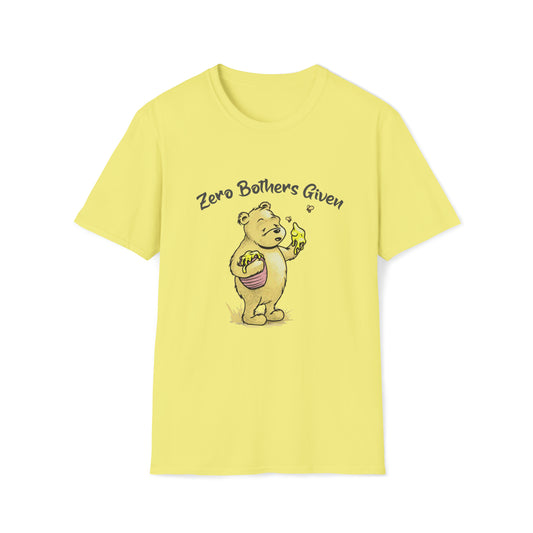 Zero Bothers Given Unisex Softstyle T-Shirt