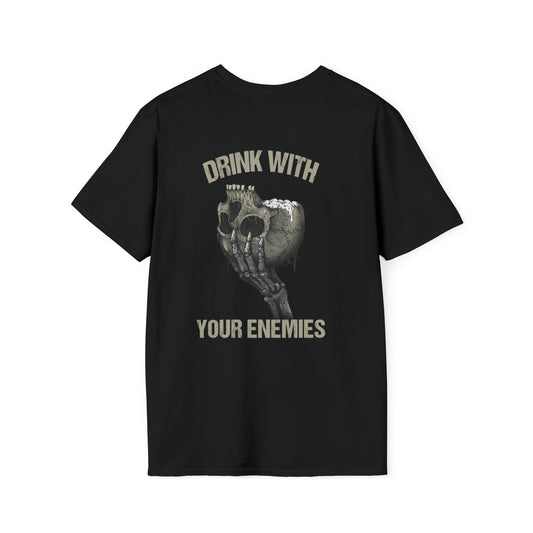 Drink With Your Enemies Skull Unisex Softstyle T-Shirt