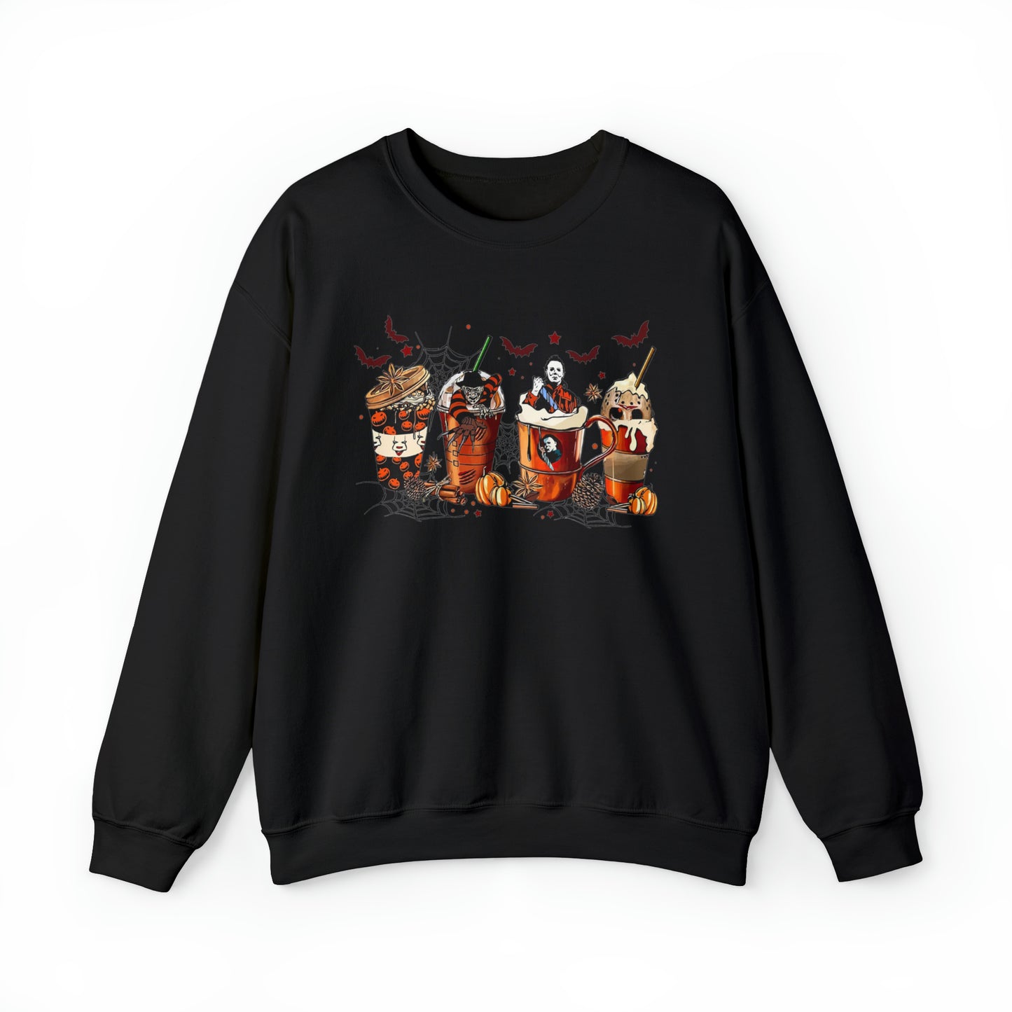 Halloween Coffee Lover Sweatshirt Unisex Heavy Blend™ Crewneck Sweatshirt