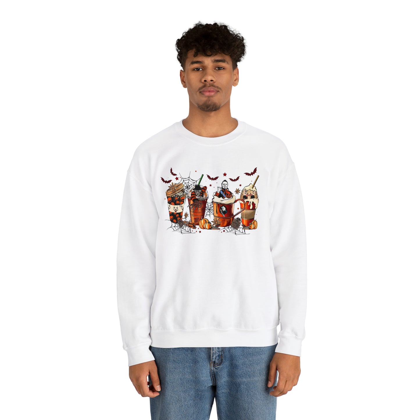 Halloween Coffee Lover Sweatshirt Unisex Heavy Blend™ Crewneck Sweatshirt