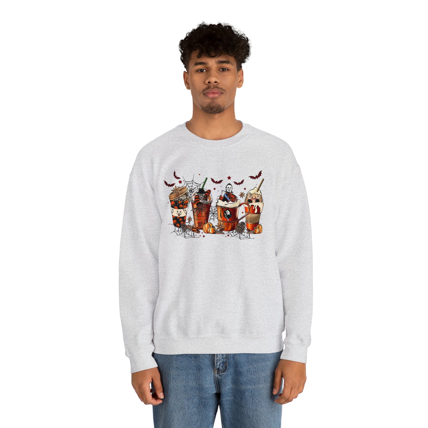 Halloween Coffee Lover Sweatshirt Unisex Heavy Blend™ Crewneck Sweatshirt