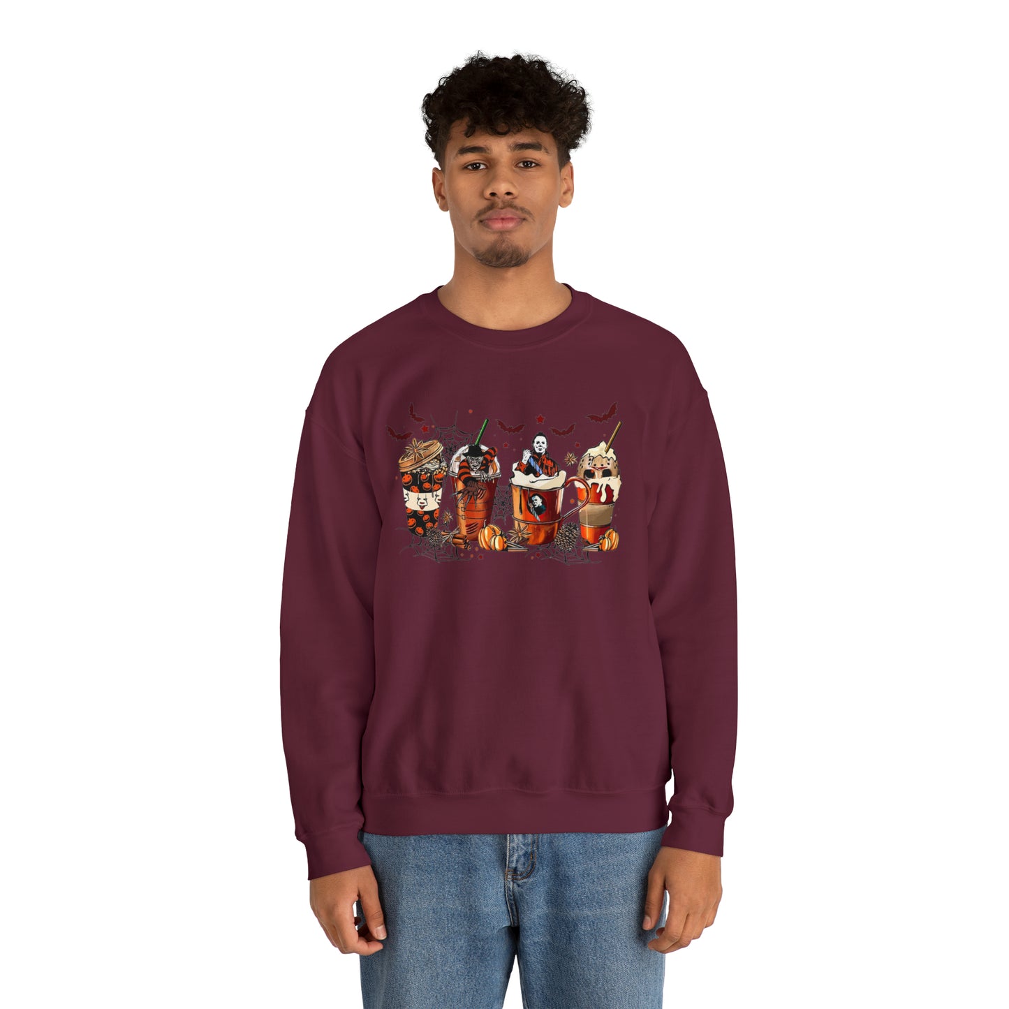 Halloween Coffee Lover Sweatshirt Unisex Heavy Blend™ Crewneck Sweatshirt