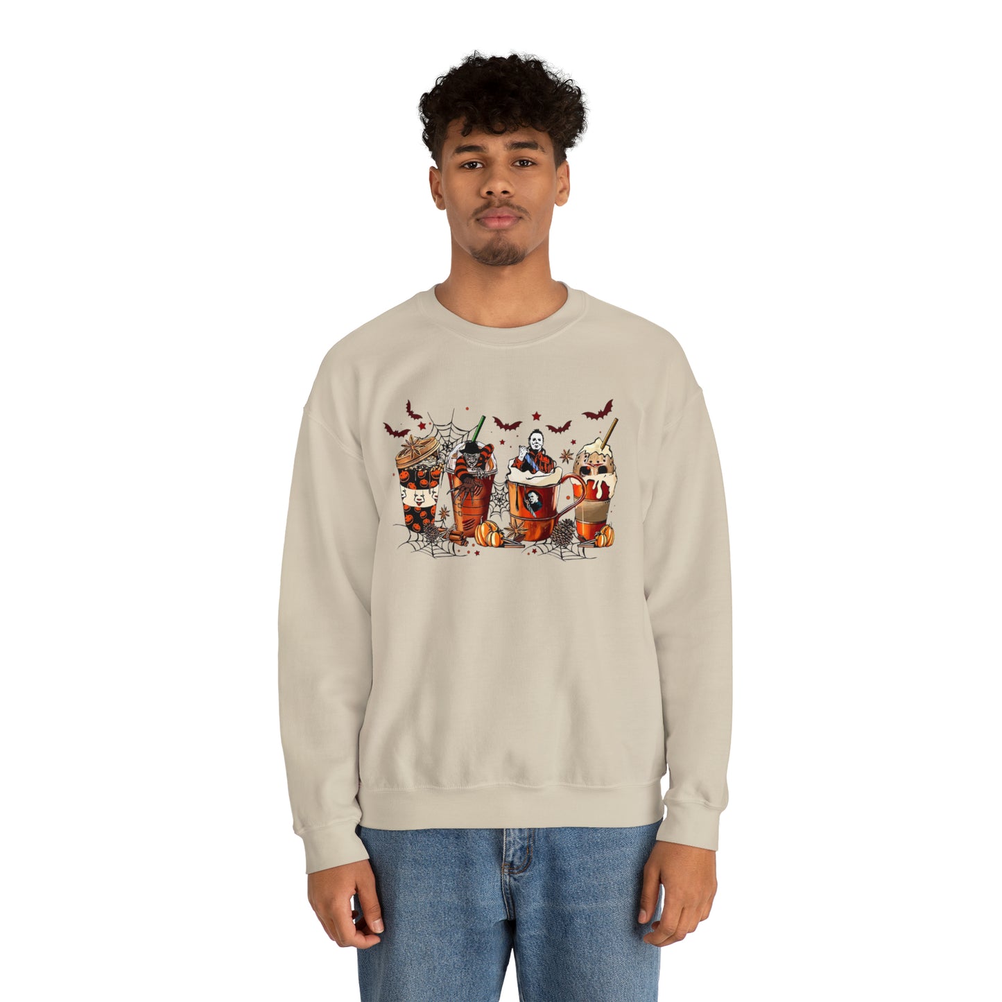 Halloween Coffee Lover Sweatshirt Unisex Heavy Blend™ Crewneck Sweatshirt