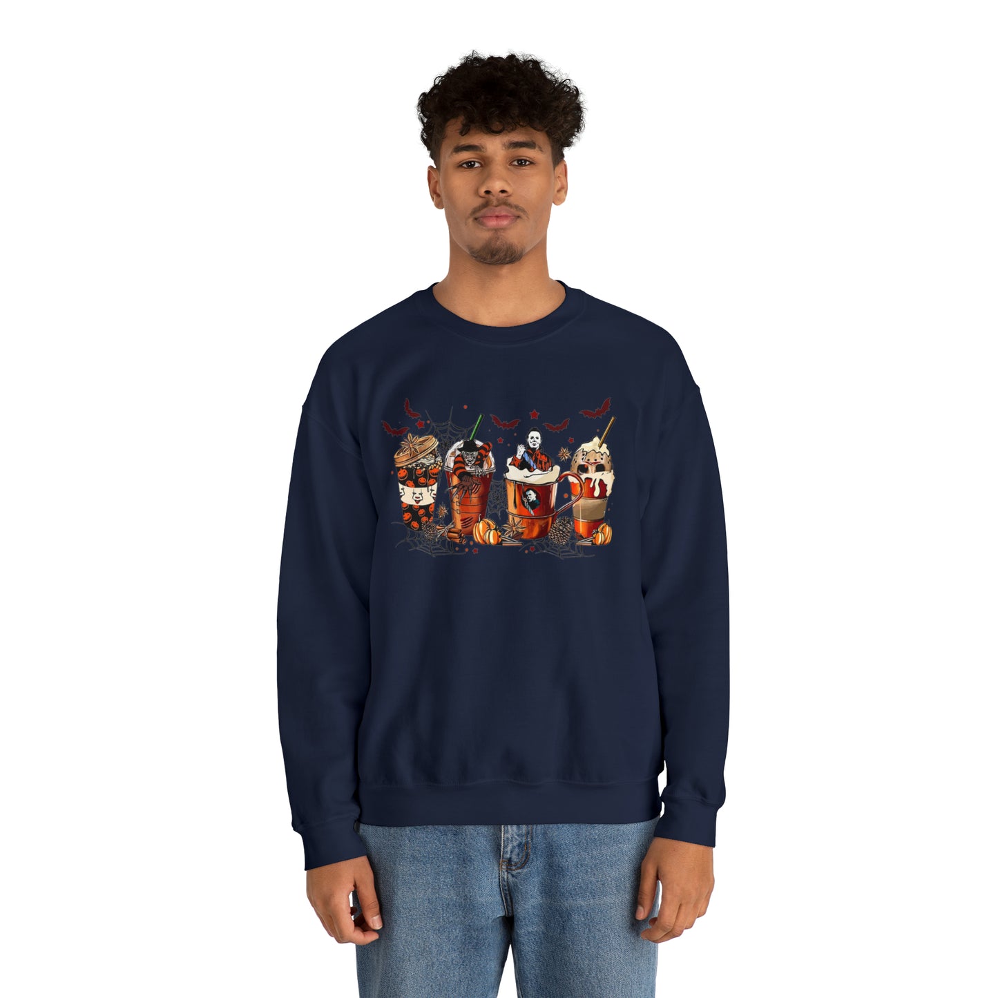 Halloween Coffee Lover Sweatshirt Unisex Heavy Blend™ Crewneck Sweatshirt
