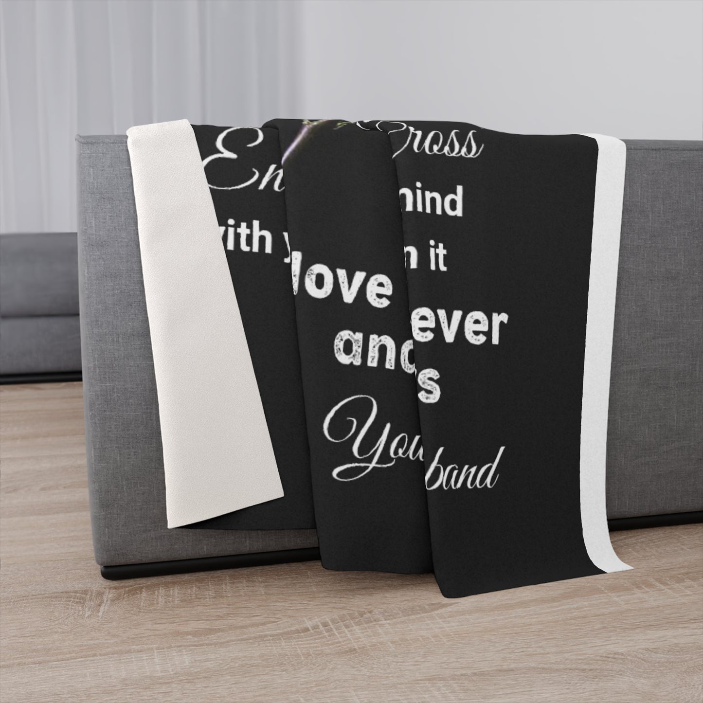 To My Wife I Know The Distance Sherpa Blanket