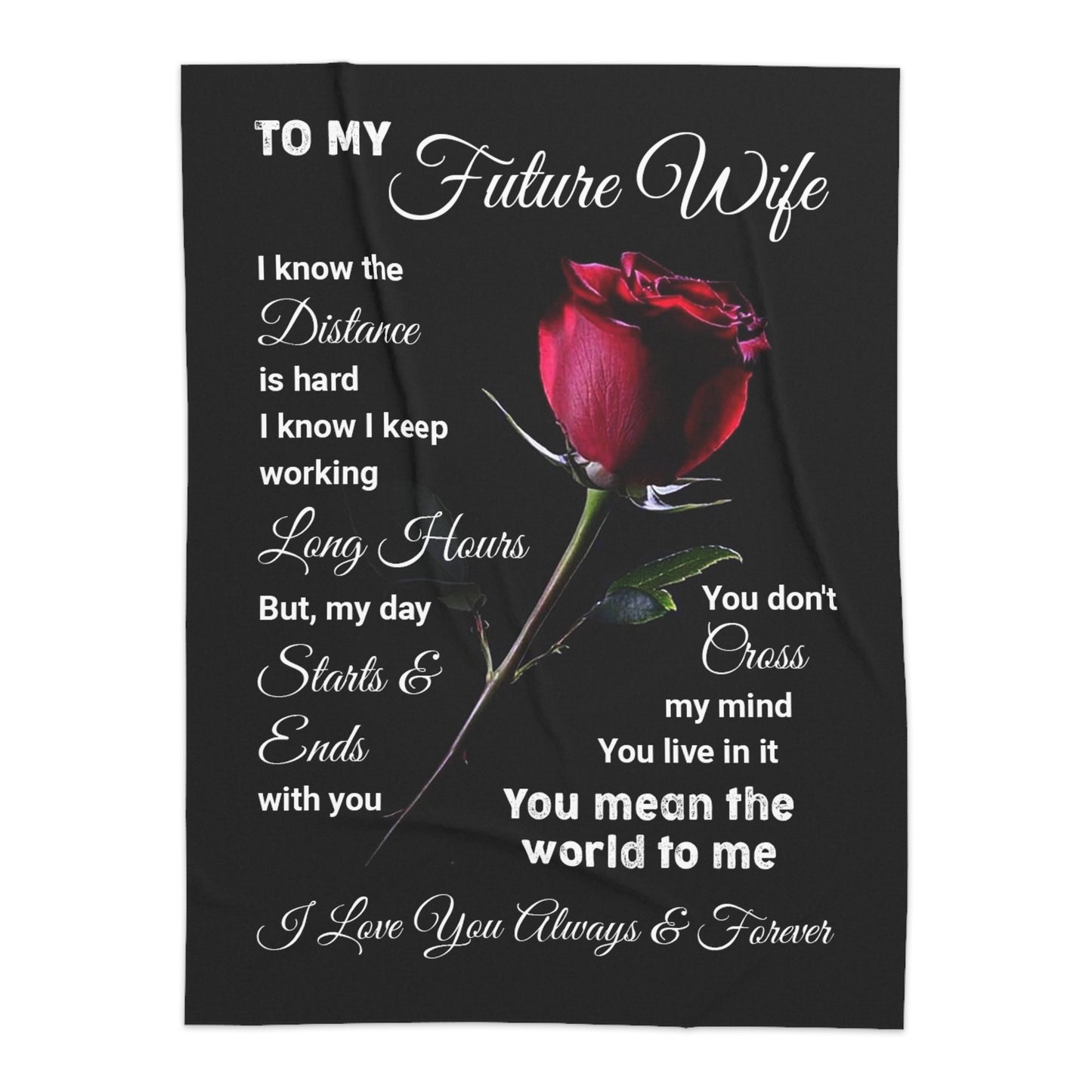 To My Future Wife Valentines Sherpa Blanket