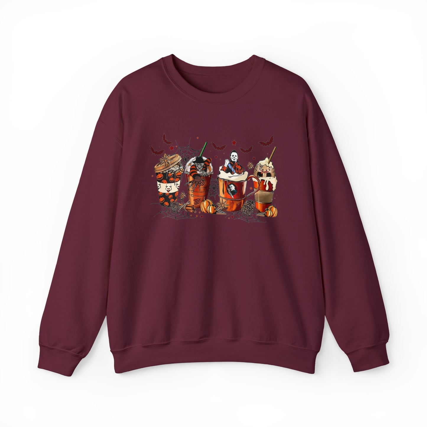 Halloween Coffee Lover Sweatshirt Unisex Heavy Blend™ Crewneck Sweatshirt