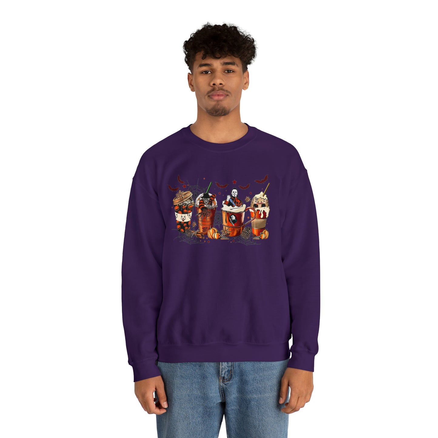 Halloween Coffee Lover Sweatshirt Unisex Heavy Blend™ Crewneck Sweatshirt