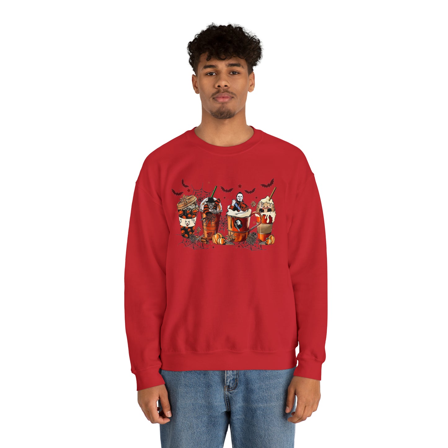 Halloween Coffee Lover Sweatshirt Unisex Heavy Blend™ Crewneck Sweatshirt