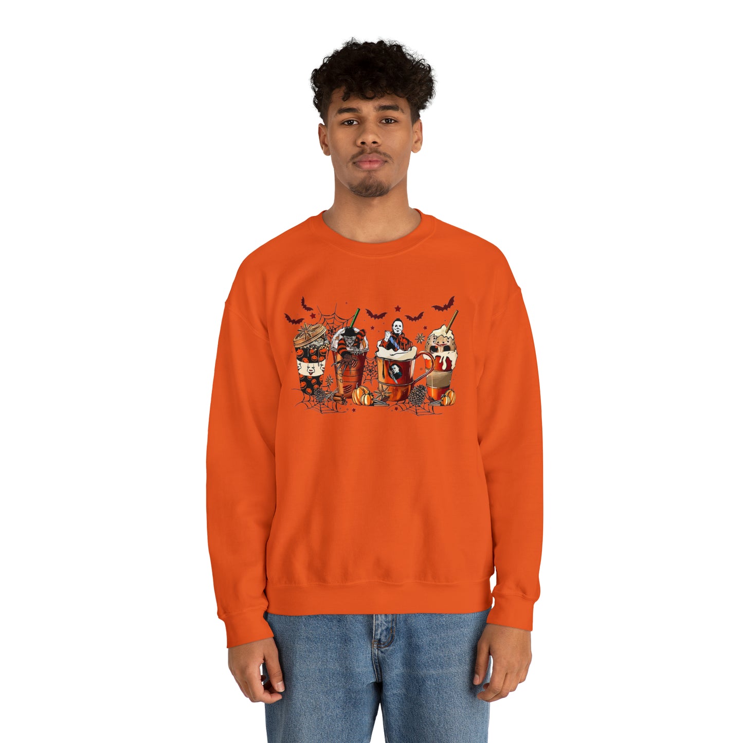 Halloween Coffee Lover Sweatshirt Unisex Heavy Blend™ Crewneck Sweatshirt