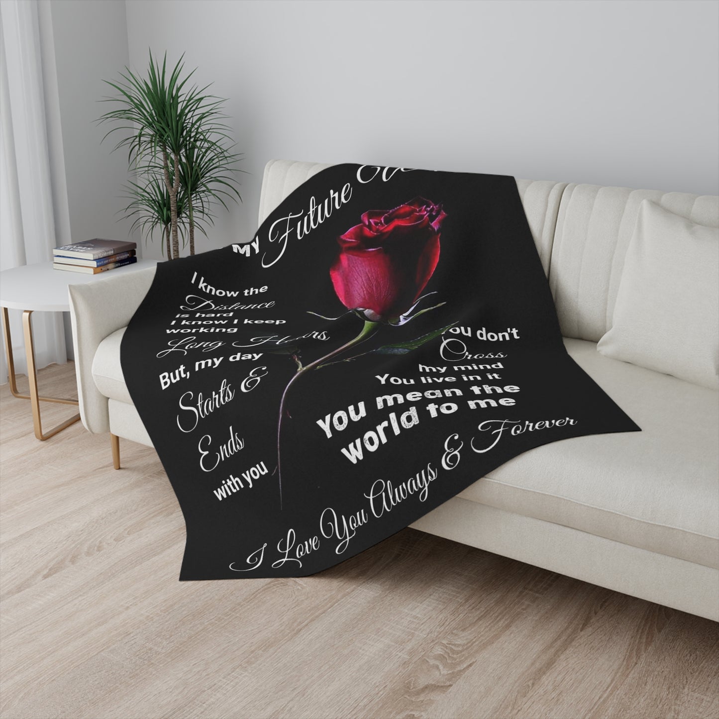 To My Future Wife Valentines Sherpa Blanket