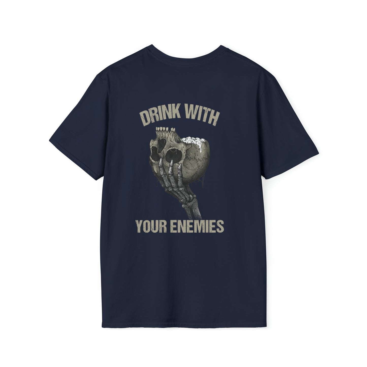 Drink With Your Enemies Skull Unisex Softstyle T-Shirt