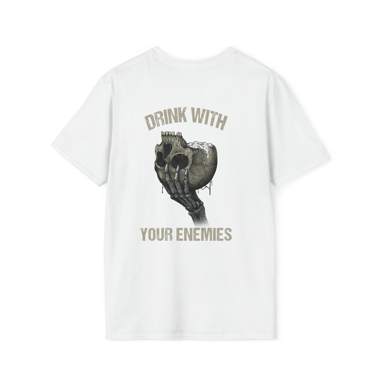 Drink With Your Enemies Skull Unisex Softstyle T-Shirt