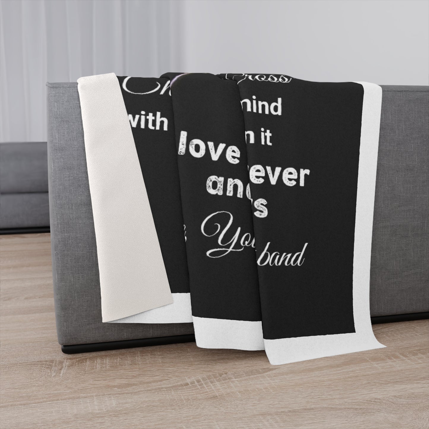To My Wife I Know The Distance Sherpa Blanket