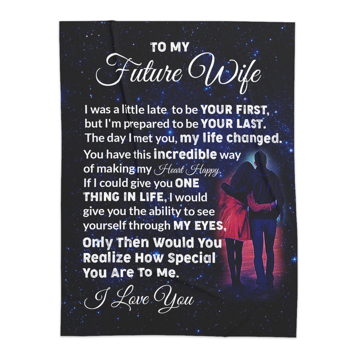 To My Future Wife Personalized Sherpa Blanket