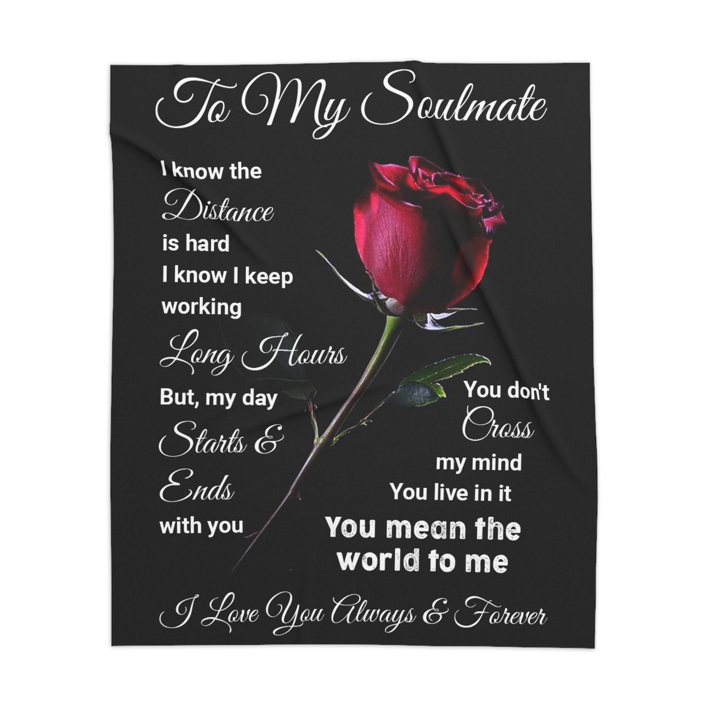 To My Soulmate Personalized Sherpa Blanket