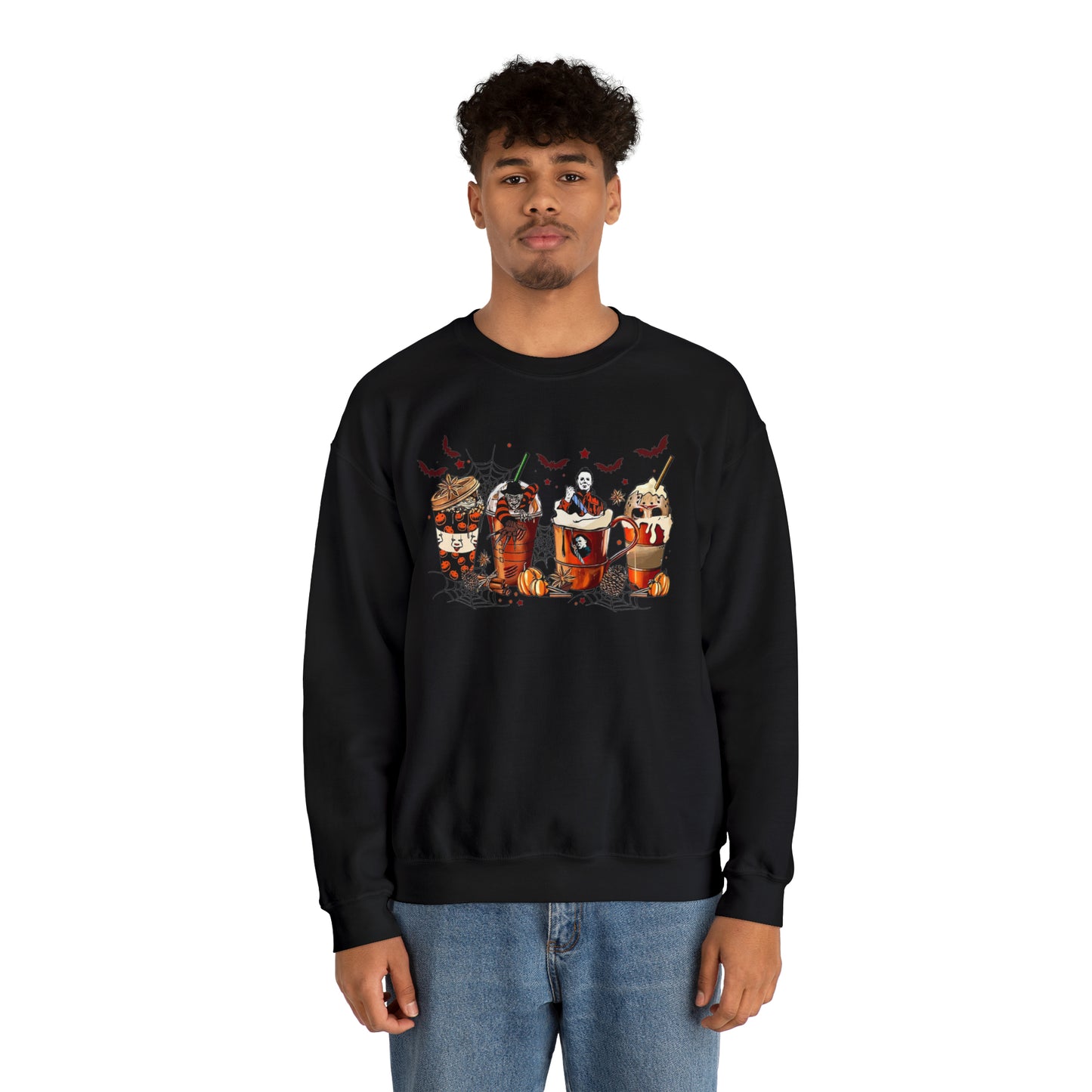 Halloween Coffee Lover Sweatshirt Unisex Heavy Blend™ Crewneck Sweatshirt