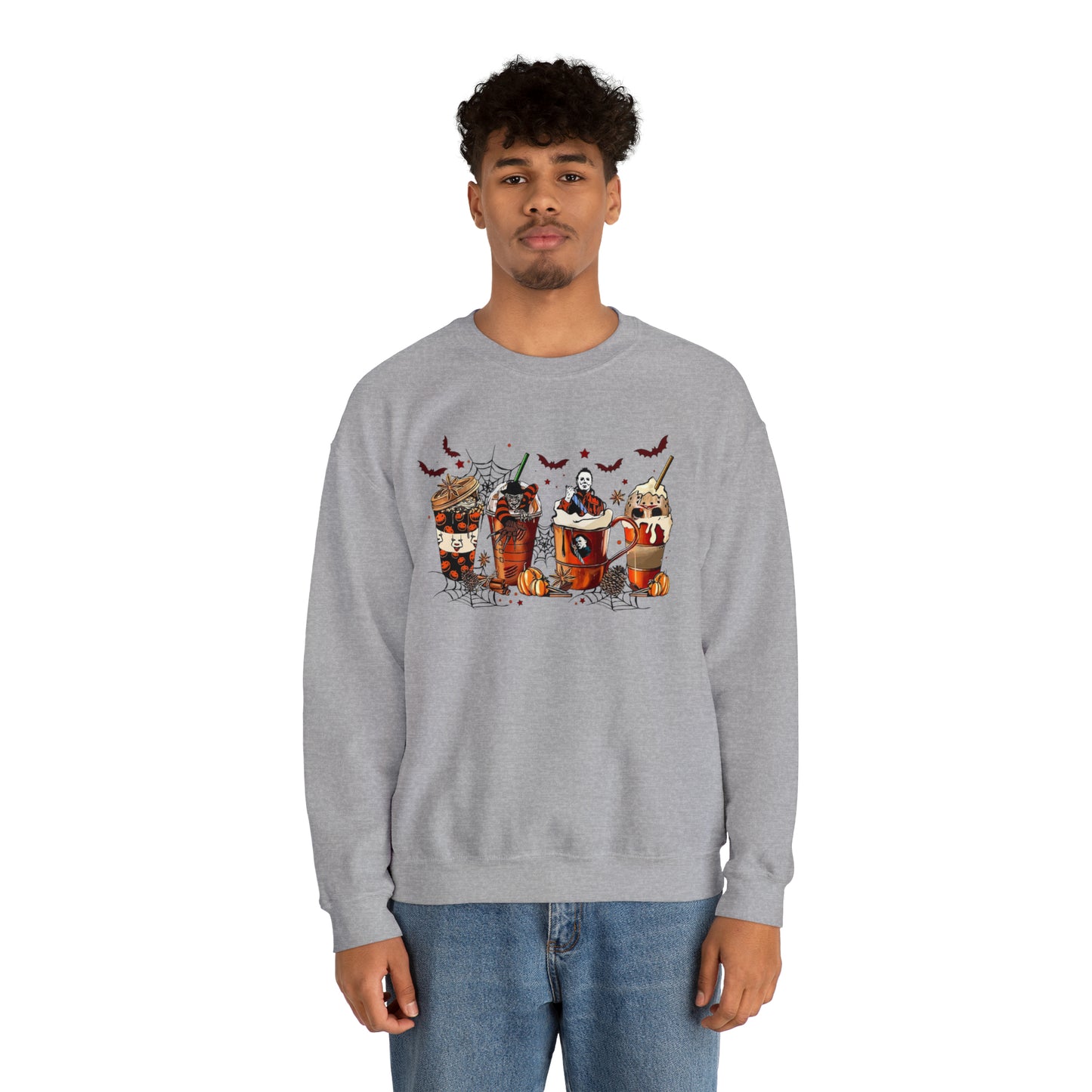 Halloween Coffee Lover Sweatshirt Unisex Heavy Blend™ Crewneck Sweatshirt
