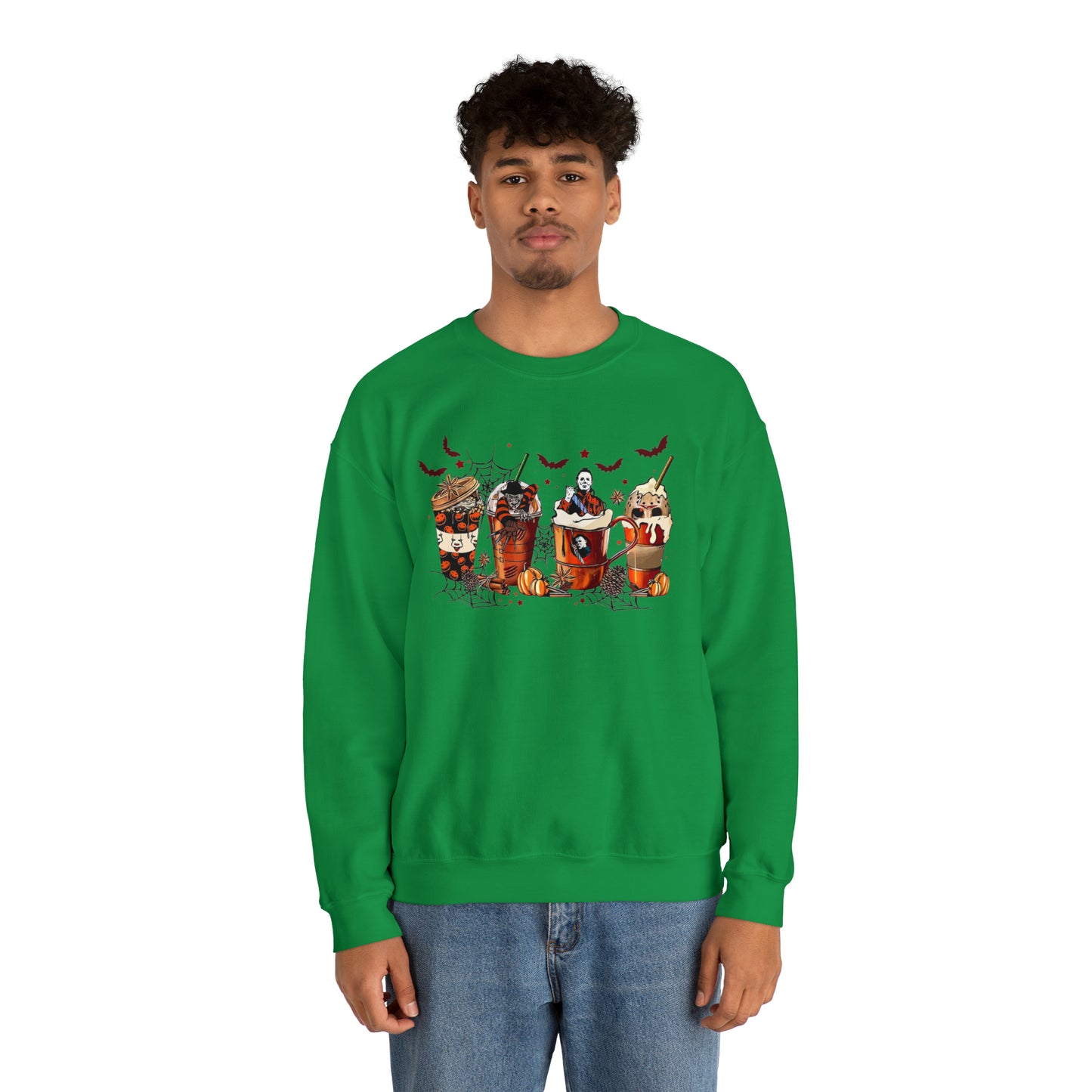 Halloween Coffee Lover Sweatshirt Unisex Heavy Blend™ Crewneck Sweatshirt