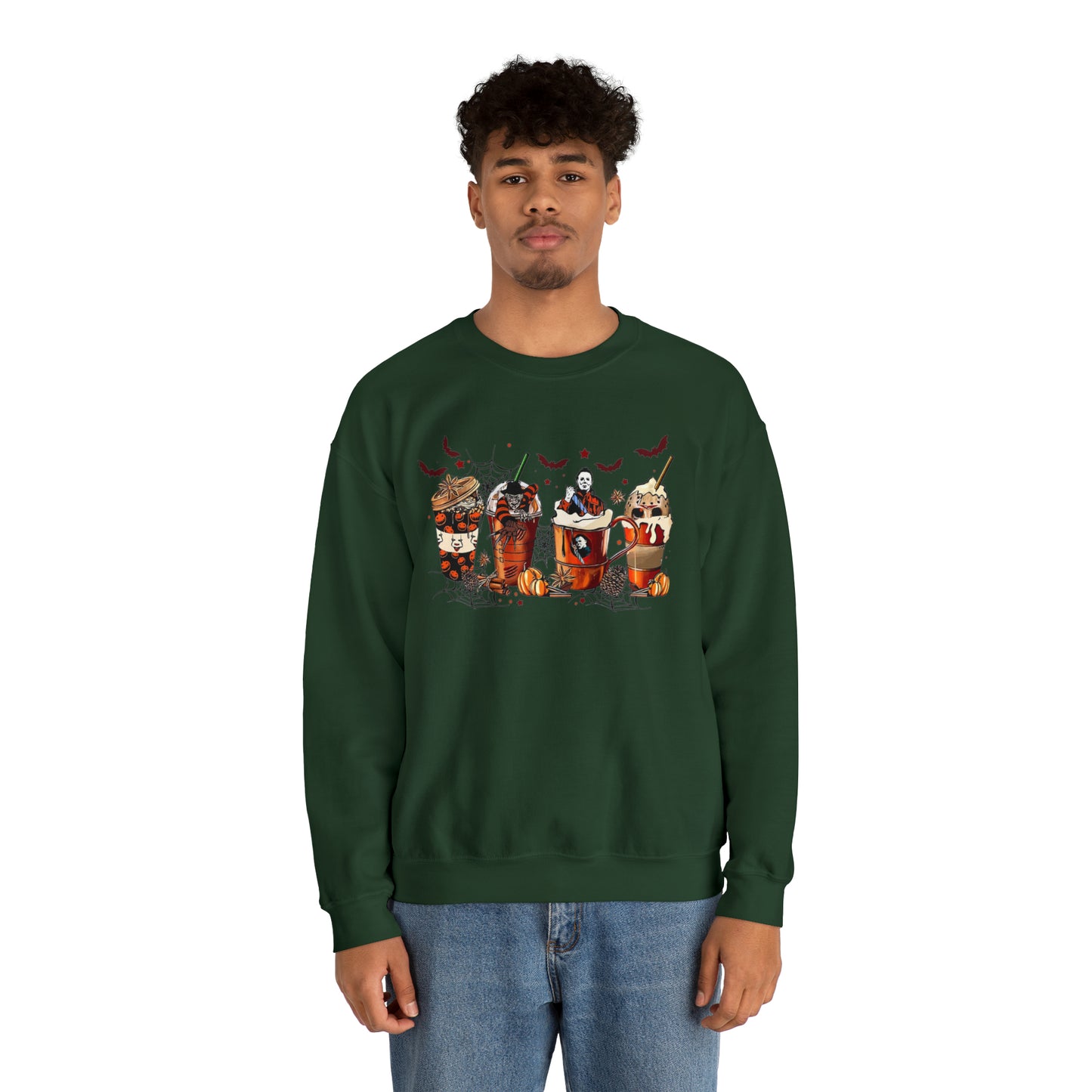 Halloween Coffee Lover Sweatshirt Unisex Heavy Blend™ Crewneck Sweatshirt