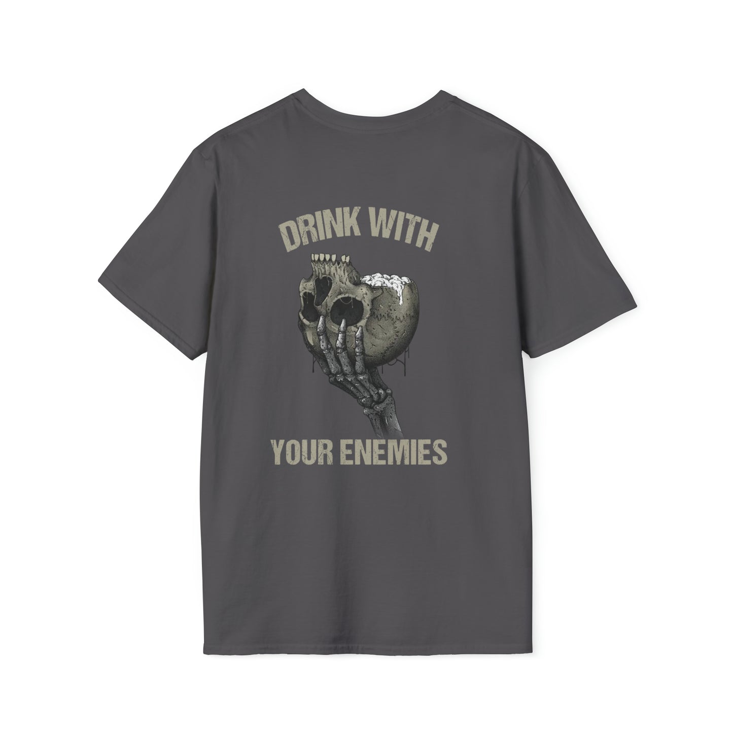 Drink With Your Enemies Skull Unisex Softstyle T-Shirt