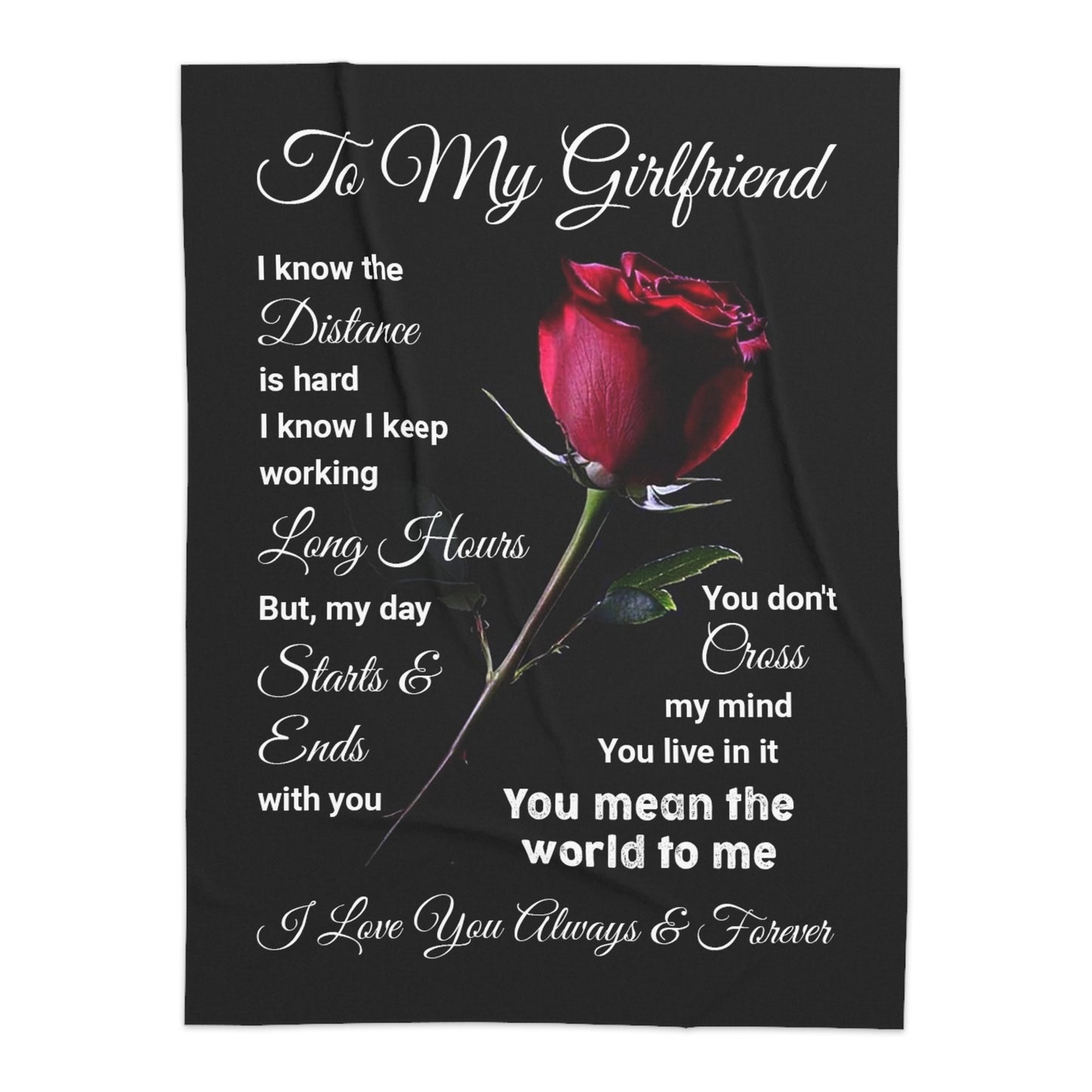 To My Girlfriend Sherpa Blanket