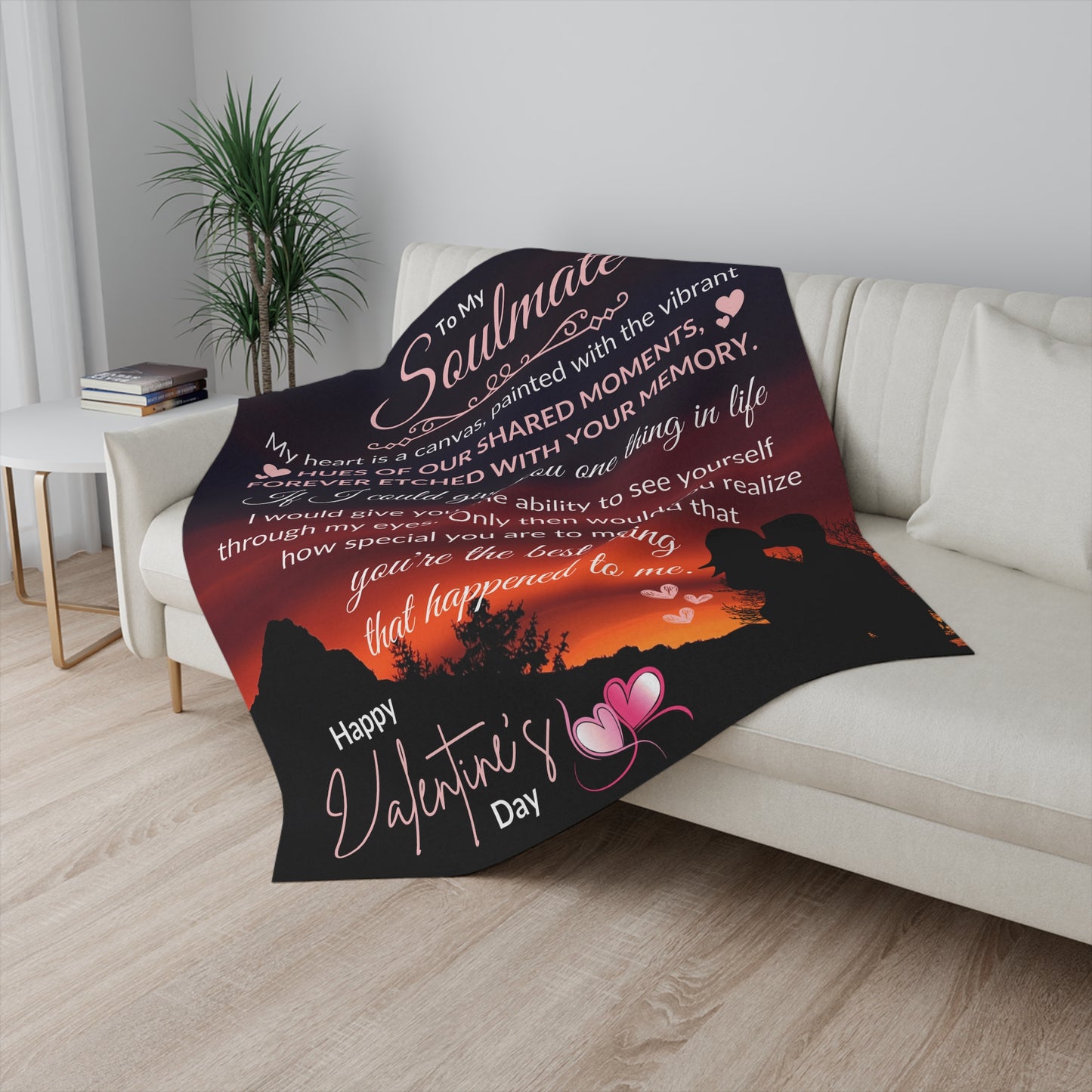 To My Soulmate If I Could Give You One Thing In Life Sherpa Blanket