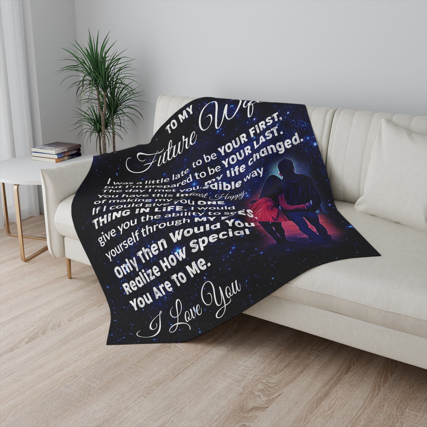 To My Future Wife Personalized Sherpa Blanket