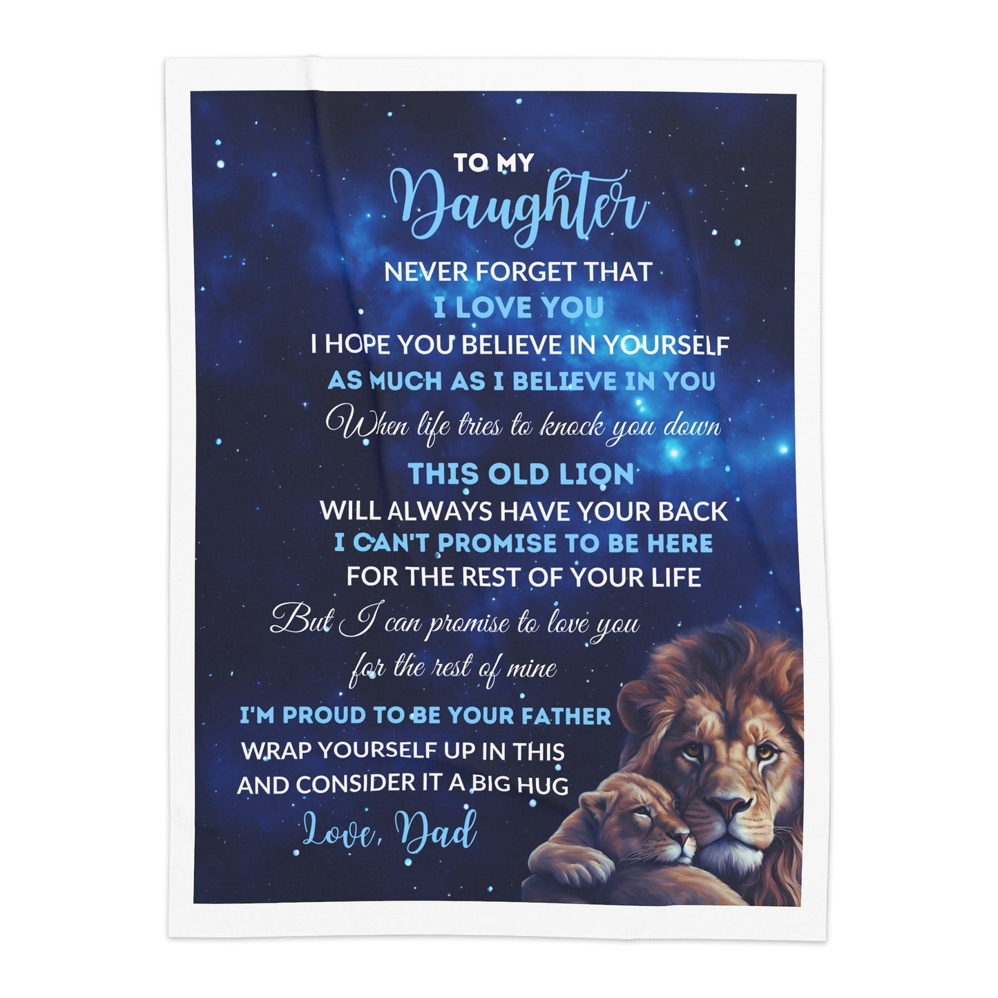 To My Daughter Never Forget That I Love You Sherpa Blanket