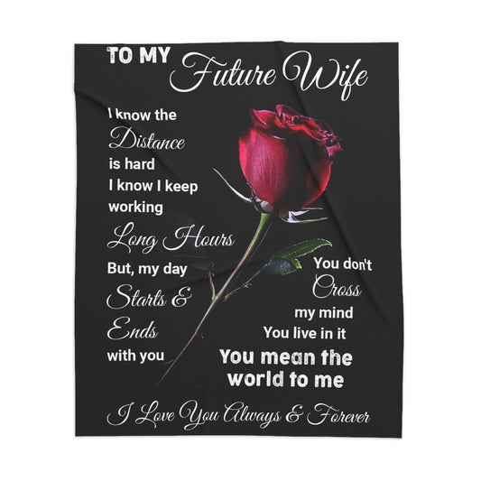 To My Future Wife Valentines Sherpa Blanket