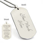 To My Dad Engraved Dog Tag Necklace!