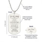 To My Dad Engraved Dog Tag Necklace!