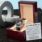 To My Daddy Men's Openwork Watch