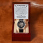 To My Daddy Men's Openwork Watch