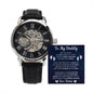 To My Daddy Men's Openwork Watch