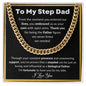 To My Step Dad Cuban Link Chain