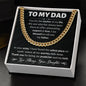 To My Dad Cuban Link Chain