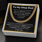 To My Step Dad Cuban Link Chain