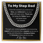 To My Step Dad Cuban Link Chain